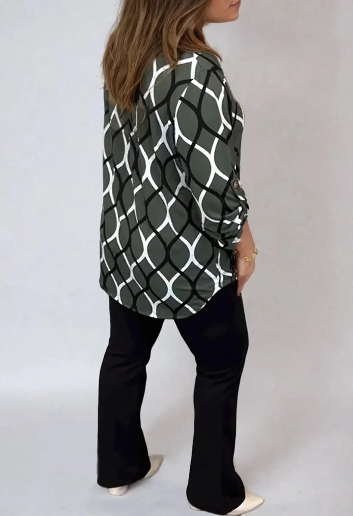 CAMILLE – MODERN TWIST PRINT BLOUSE
