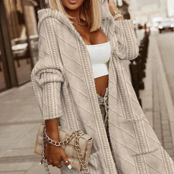 SIERRA – URBAN CHIC KNIT HOODED CARDIGAN