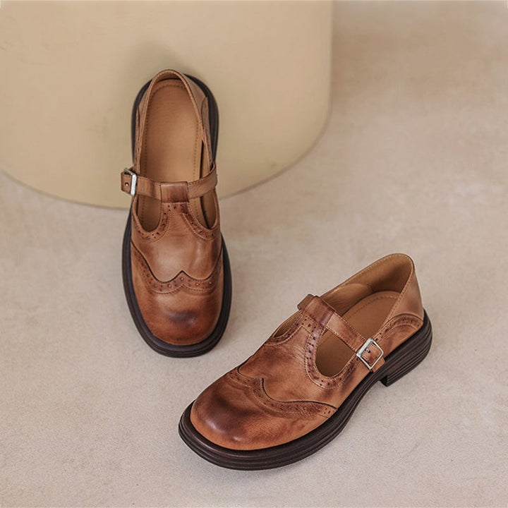 CAMILLE – VINTAGE T-STRAP SHOES