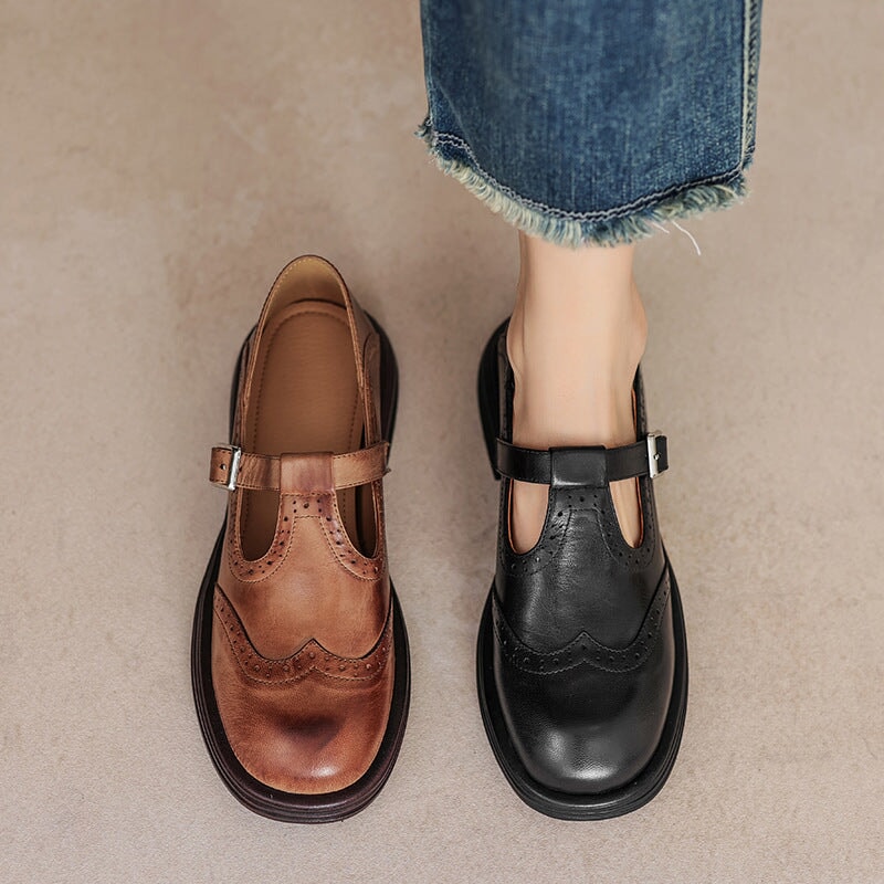 CAMILLE – VINTAGE T-STRAP SHOES