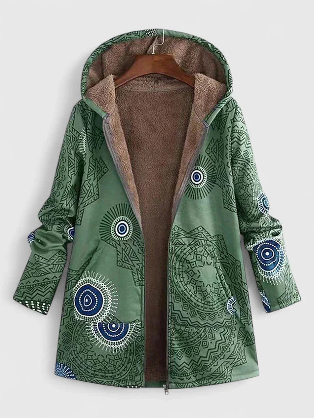 SARA – BOHO CHIC SHERPA-LINED COAT