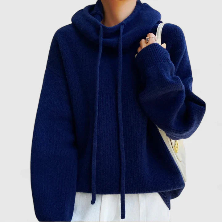 TATUM – RELAXED HOODED KNIT SWEATER