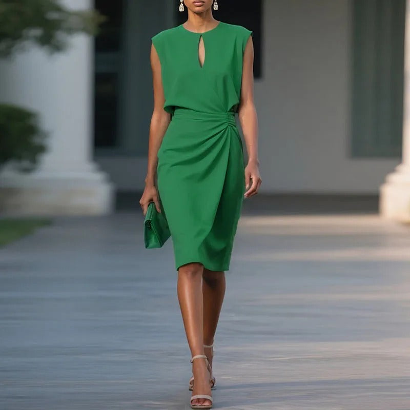 JULIET – ELEGANT DRAPED SHEATH DRESS