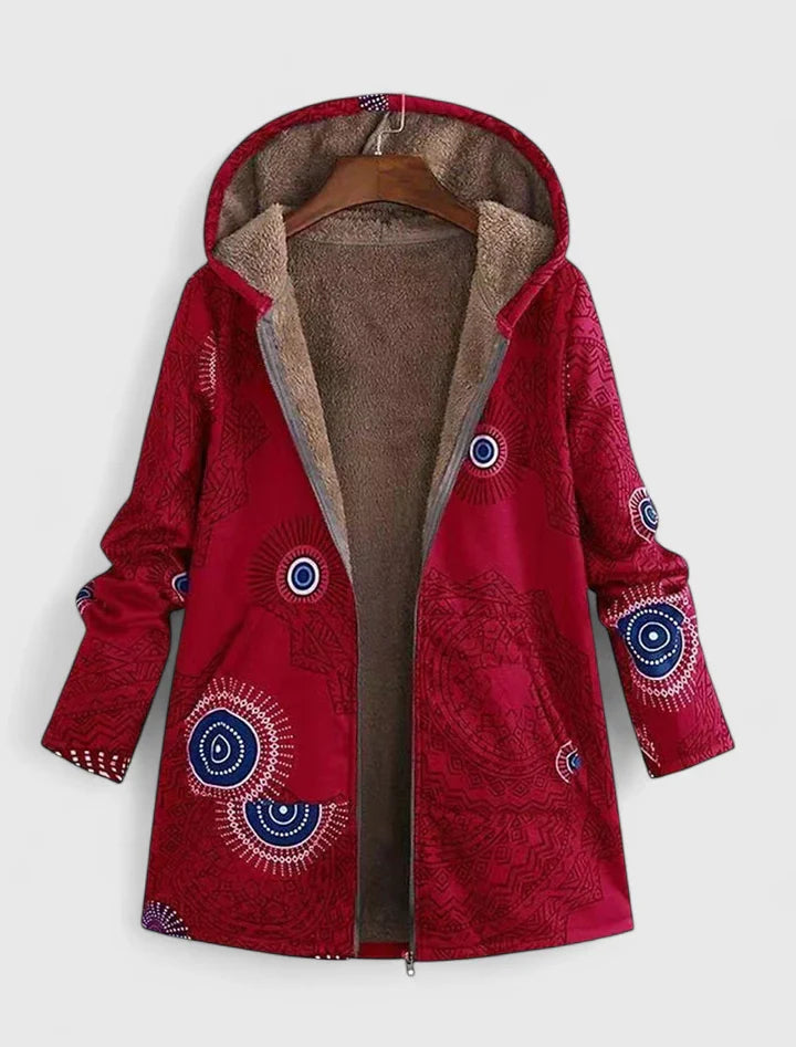 SARA – BOHO CHIC SHERPA-LINED COAT