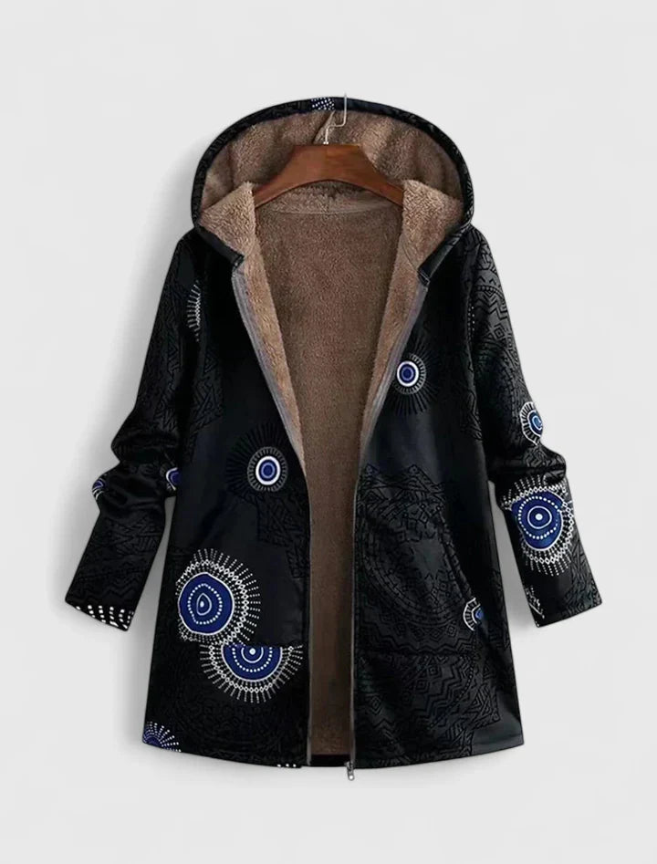 SARA – BOHO CHIC SHERPA-LINED COAT